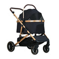 Pet stroller - lightweight, foldable, detachable, for dogs and cats - outdoor pet pushchair, adjustable height, large capacity