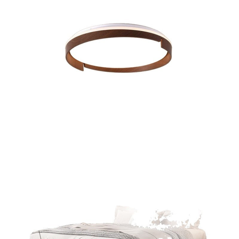 Bedroom light Ceiling light New medieval walnut creative modern simple and bright children's room lighting E