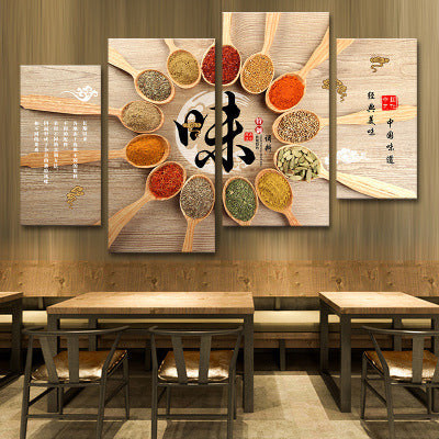 Hotel decorative painting hot pot restaurant box hanging painting creative restaurant barbecue shop seasoning wall background mural
