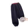 Boys' fleece-lined pants: new  winter collection - fleece casual pants, mink fleece pants, girls' sweatpants, color block, versatile style