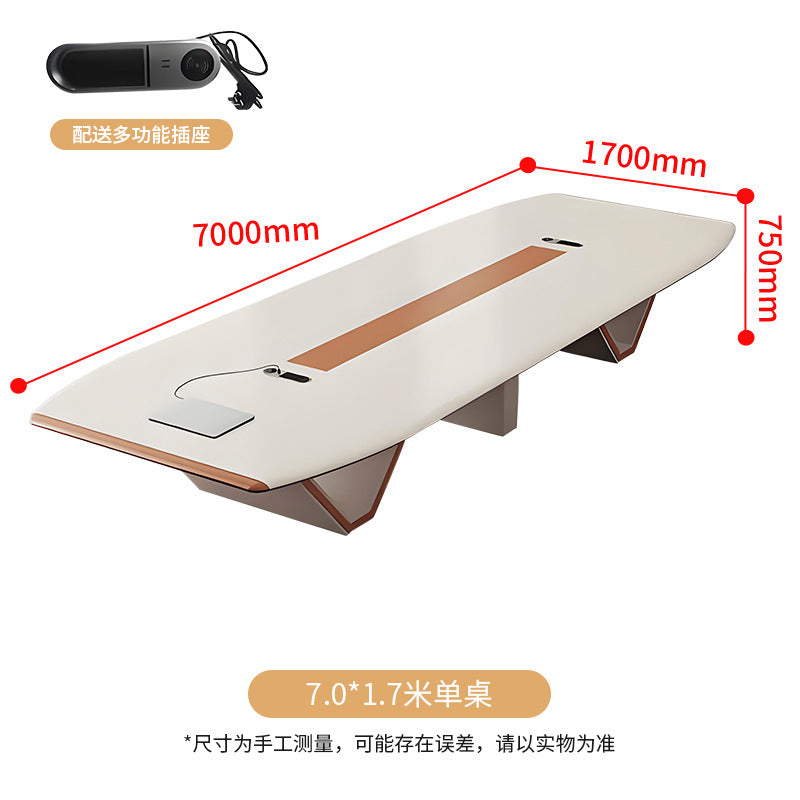 Saint li painted conference room table and chair set - light luxury reception large long table negotiation grand conference table