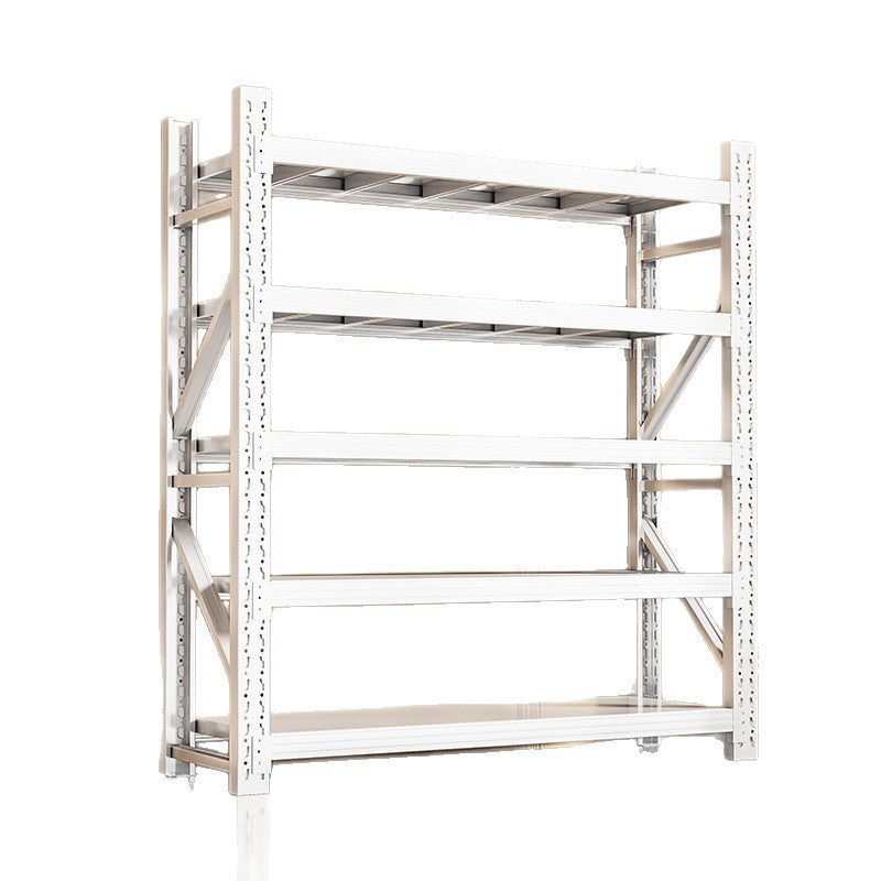 Commercial warehouse shelving unit, multi-tier storage rack, home basement supermarket express delivery display shelf, freestanding heavy-duty storage rack