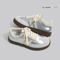 Retro silver german training shoes for women 2026autum with skirt lace edge thick solecasual waffle agan sneakers