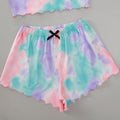 European and american new gradient english "trouble" print top and shorts loungewear set - direct from the manufacturer