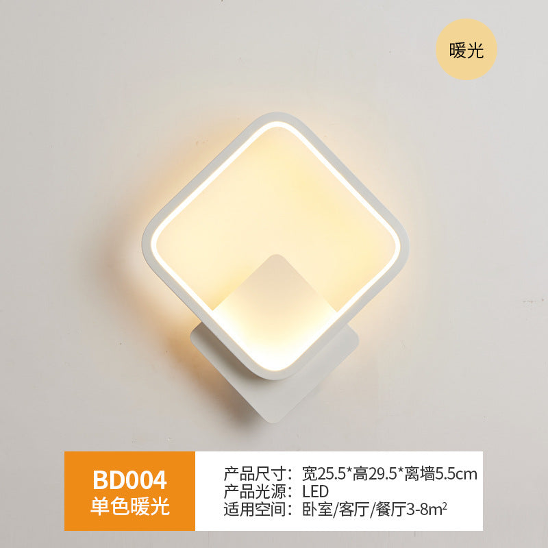 Wall lamp bedroom bedside wall lamp Nordic led living room modern simple background light creative corridor aisle lamp