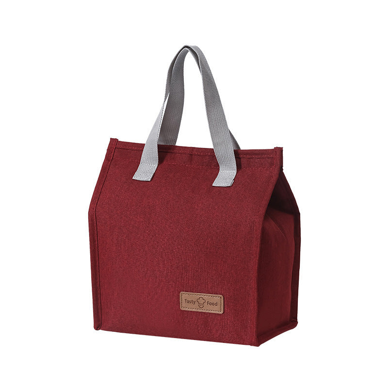 Portable cationic waterproof bento bag, portable lunch bag, thermal insulation bag, lunch box bag, large-capacity bento bag.