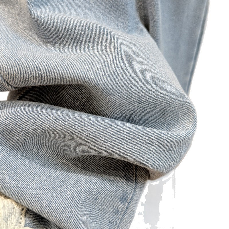 New spring girls' jeans: trendy and versatile outerwear for baby girls, stylish and chic casual pants for kids