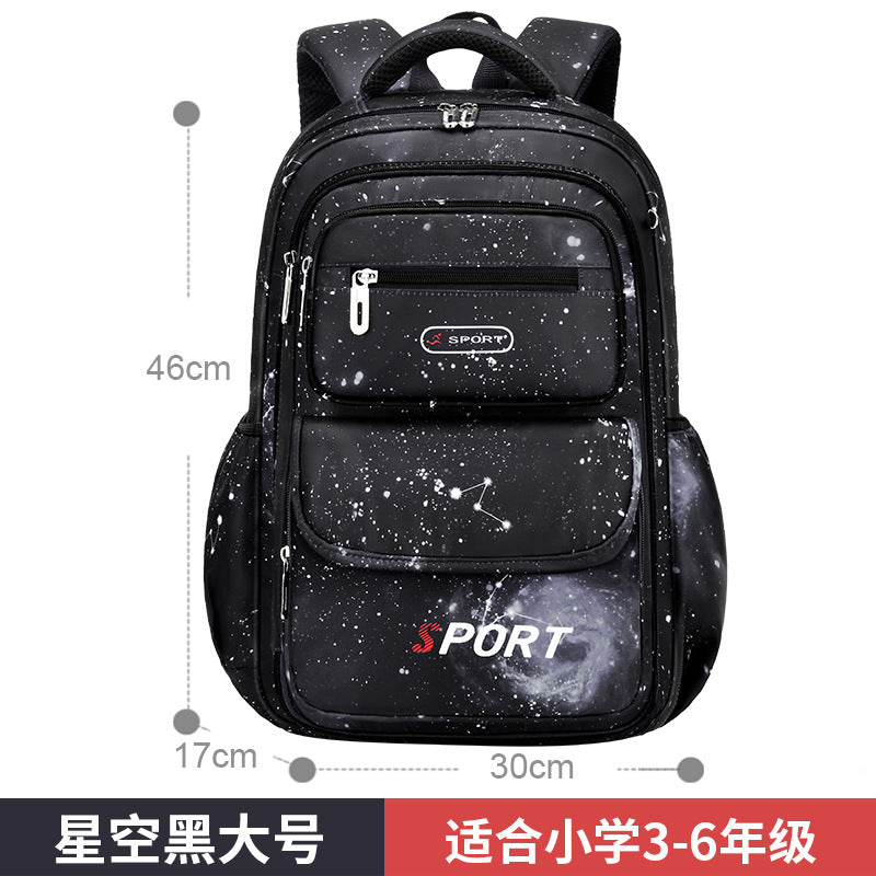 New Vertical Fashion Star Dream Cartoon Primary School Students Grades 3-6 Ridge Protection and Burden Reduction School Bag Children's Backpack