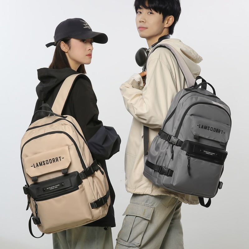 Cross-border wholesale student schoolbags Large capacity multi-layer light casual backpacks Male junior high school student schoolbags