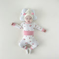 Baby autumn clothes and long pants suit baby intimatespure cotton spring & fall east high waist belly protective clothes infant and toddler bottom clothes