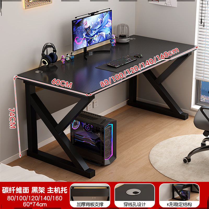 Computer desk Desktop simple e-sports table and chairs Home desk Student writing desk Audio table Workbench Desk