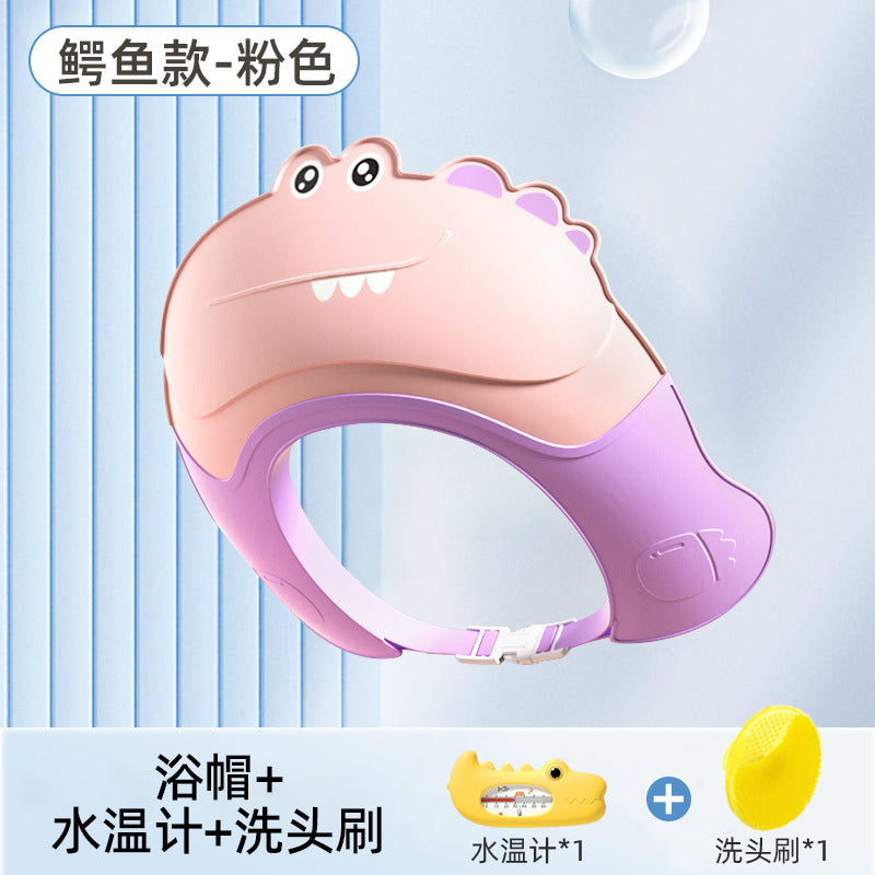 Baby hair washing cape - waterproof shampoo cap for kids, ear protection, infant bathing, and childproof hair washing