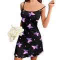 hot-selling new sexyfrench milk silk pajamas butterfly style sweet suspender nightgown spring and summer new products hot sale