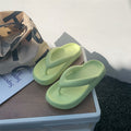 Women's summer flip-flops: thick-soled eva high-elastic rubber & plastic casual beach thong sandals - cross-border hot seller, lightweight & comfortable