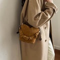 2026new arrival frosted bucket bag for women niche style design retro vegetable basket mother-in-law bag classy sense satchel crossbody bag