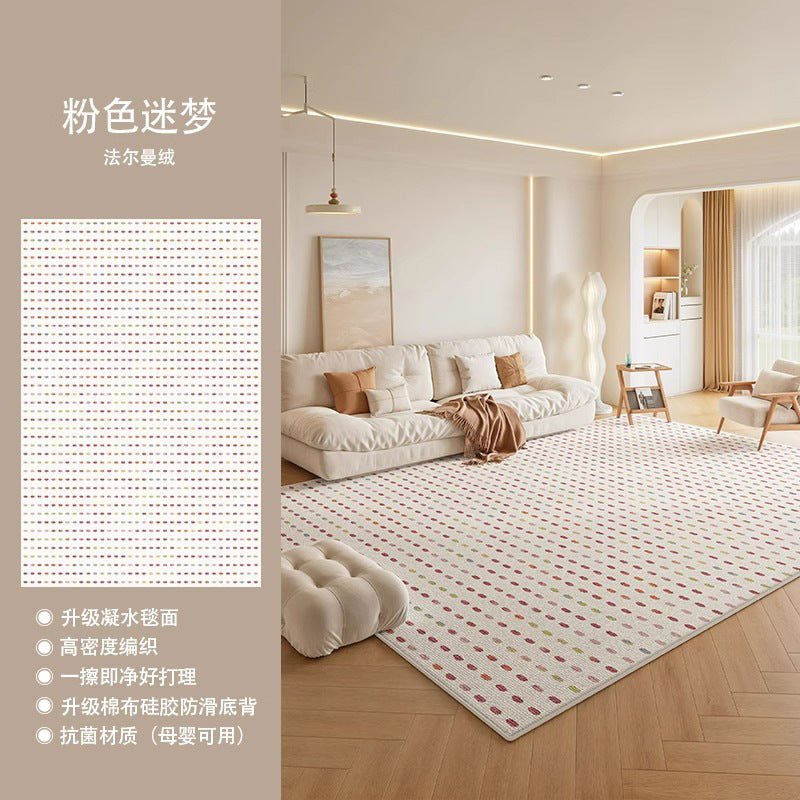 Distributed carpet living room new arrival cream style colorful dopamine no-wash and wipeable floor mat bedroom sofa coffee table floor mat