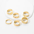 European and american cross-border colorful diamond-studded ring set for women - unique, irregular geometric star knuckle rings