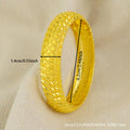 Middle east dubai 24k gold plated women's bangle luxury jewelry designer indian bracelet african arabian wedding