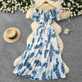 Blue and white leaves 8