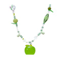Summer fresh mint green green apple beaded necklace women's sweet forest girl style cute easiest for match clavicle chain