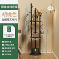 Solid wood rotating coat rack, freestanding vertical clothes rack, bedroom home living room light luxury storage shelf