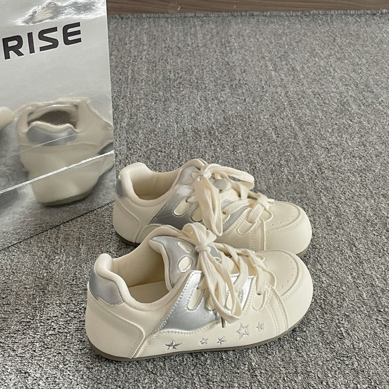 Niche stylesense of design ugly cute german training shoes women's shoes 2026new arrivalcasual shoes women's students thick sole sports shoes white shoes