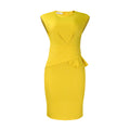 D392 european and american women's clothing independent station  fashion elegant pleated bodycon pencil skirt african dress