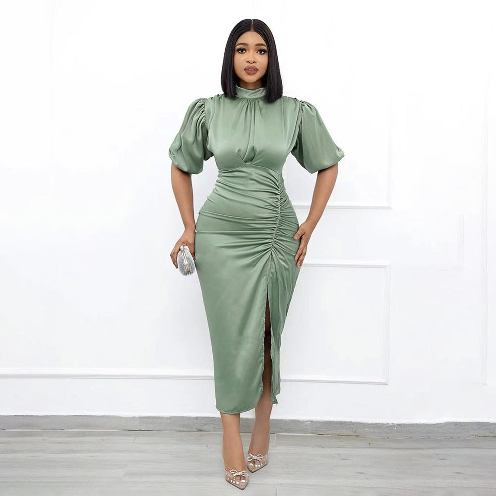 e-commerce independent site   sexy asymmetrical dress evening gown european and american women's clothing