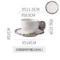 Hand-painted silver edge-white