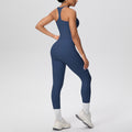 New arrival cross-border brushed back tight i-shaped back flap pocket pants yoga suit sports running fitness two-piece set