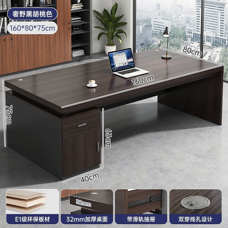 Office desk - minimalist modern manager desk, employee workstation, home computer desk, student study desk, executive desk
