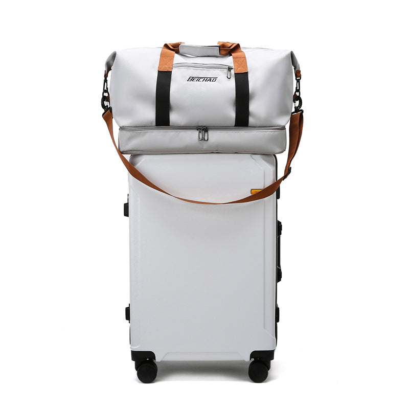 Cross-border new yoga fitness bag dry and wet separation large-capacity men's and women's leisure travel bag shoulder messenger luggage bag