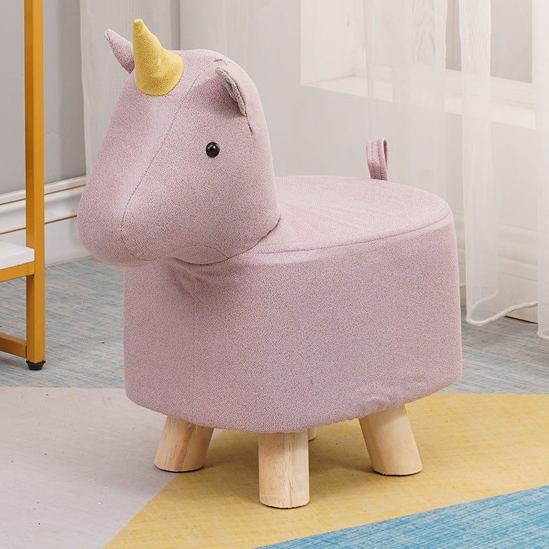Elephant stool - kids' animal stool - solid wood shoe bench - creative small stool - home living room cartoon cute low stool
