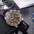 New geneva business quartz sports watch casual leather strap men's watch brown black wholesale