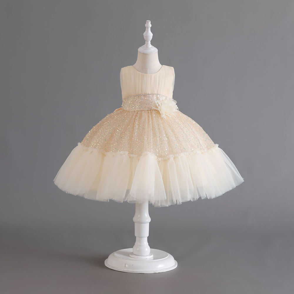 new sequin kids' dress, children's formal gown, princess dress, baby girl's first birthday dress, baby dress