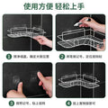 No-drill bathroom vanity organizer, corner shelf, toilet wall-mounted kitchen storage rack, bathroom storage shelf