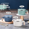 304 stainless steel instant noodle cup - portable double-walled bowl with lid for student dorms, japanese-style lunch box, bento box, gift