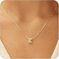 European and american cross-border new product initial necklace fashion bubble 26 letter pendant box chain jewelry women's versatile clavicle chain