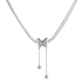 European and american fashion hot style non-fading titanium steel tassel butterfly necklace, lightweight luxury, niche, versatile, elegant clavicle chain jewelry