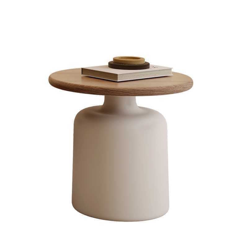 Living room small apartment casualpopular coffee table round martini b&b iron art round table cream style apartment tea table no