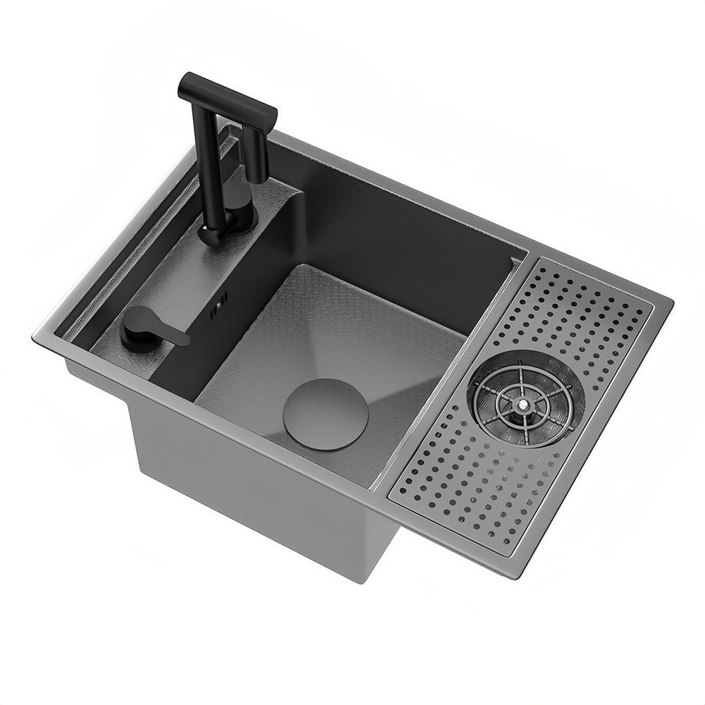 Sus304 hidden cup washer sink nano bar coffee shop milk tea western kitchen island mini single slot