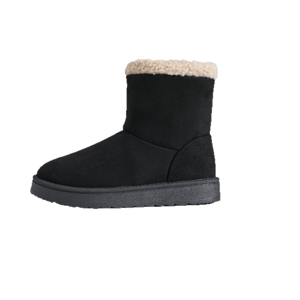 Warm two-way wear, fleece-lined and thickened snow boots,  winter new arrivals, plus size, export-quality, fluffy trim, short booties for women, wholesale