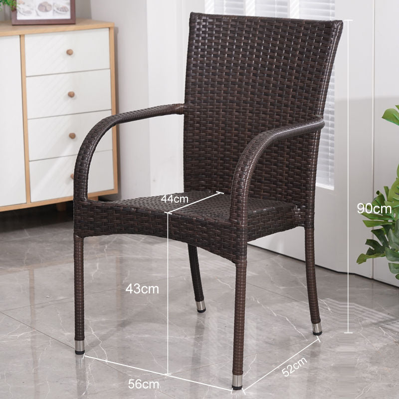 Rattan backrest chair for home chair plastic stool thickened backrest casual chair dormitory for home dining chair mahjong chair