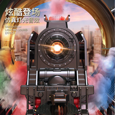 Retro steam train track suitartificial electric track train model toy cross-border nostalgic model