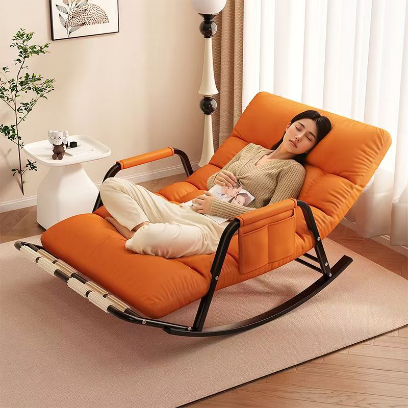 Rocking chair double recliner for home lazy chair plaid reclining living room rocking chair popular casual adult sofa chair