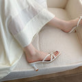 Women's thong sandals with high heels - new summer 2025 collection - stiletto heel sandals - french style footwear