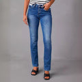 Independent station worn-out jeans for women new arrival  elegantwork clothingstraight-leg pants washed stretch jeans