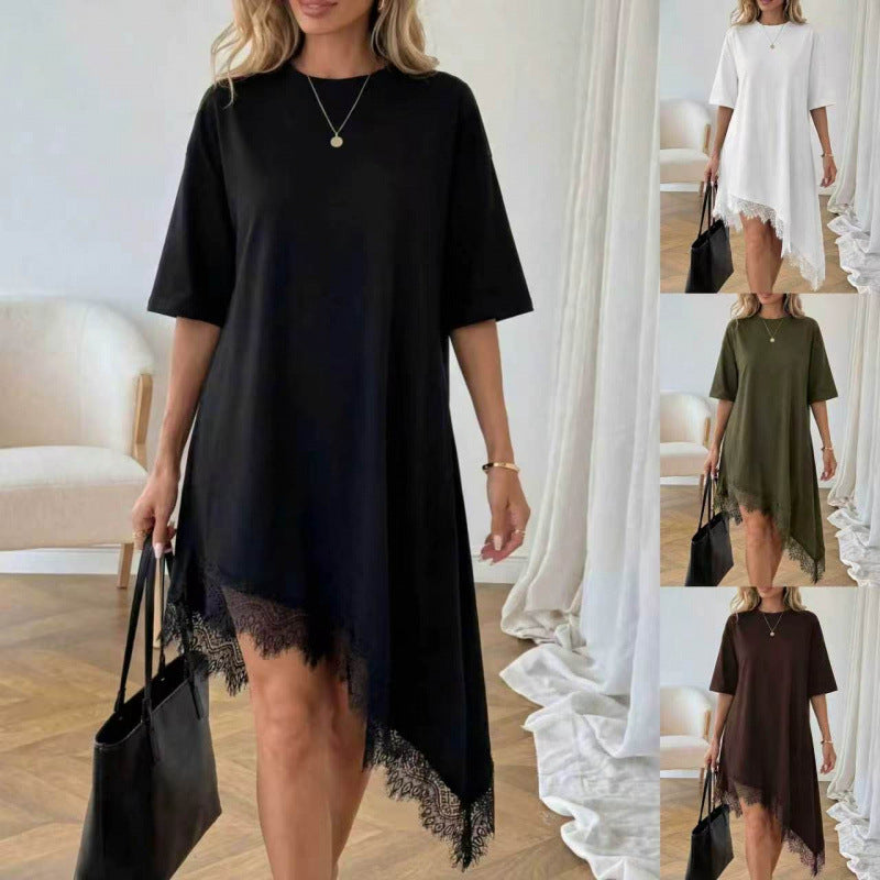 Shipped: new summer collection for independent e-commerce stores - cross-border european & american women's fashion - sexy lace trim dress