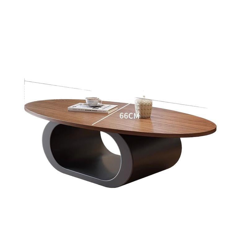 Second-hand style coffee table accessible luxury walnut solid wood coffee table living room oval normcore coffee table table rental house