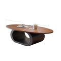 Second-hand style coffee table accessible luxury walnut solid wood coffee table living room oval normcore coffee table table rental house